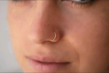 Load image into Gallery viewer, 9ct Twisted Gold Nose Hoop Ring