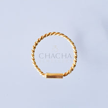 Load image into Gallery viewer, 9ct Twisted Gold Nose Hoop Ring